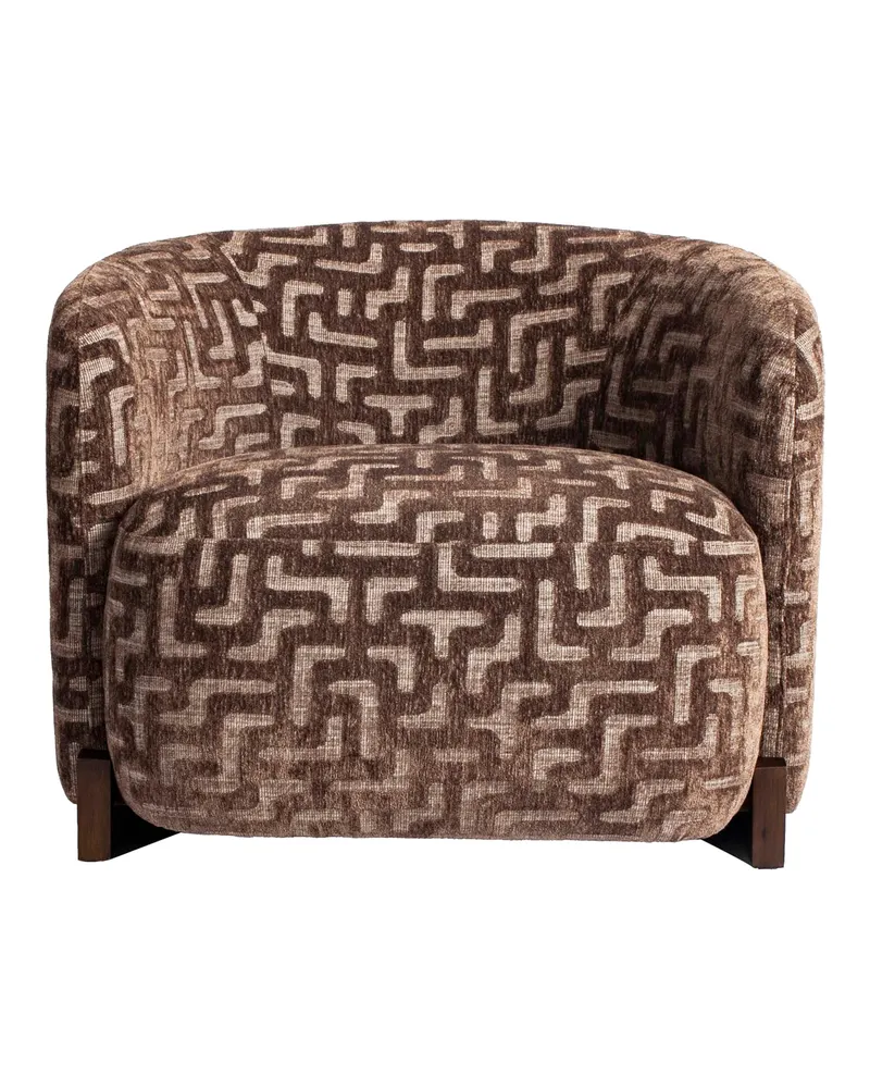 Sessel Hannah, Brown labyrinth, feuerhemmend von Richmond Interiors
