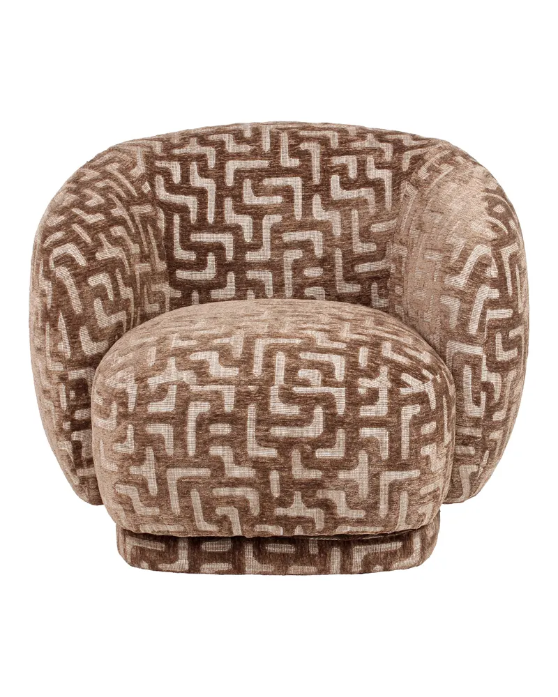 Sessel Negreslo, Brown labyrinth, drehbar von Richmond Interiors