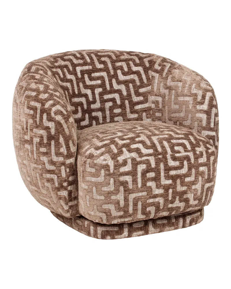 Sessel Negreslo, Brown labyrinth, drehbar von Richmond Interiors, Produktansicht 3