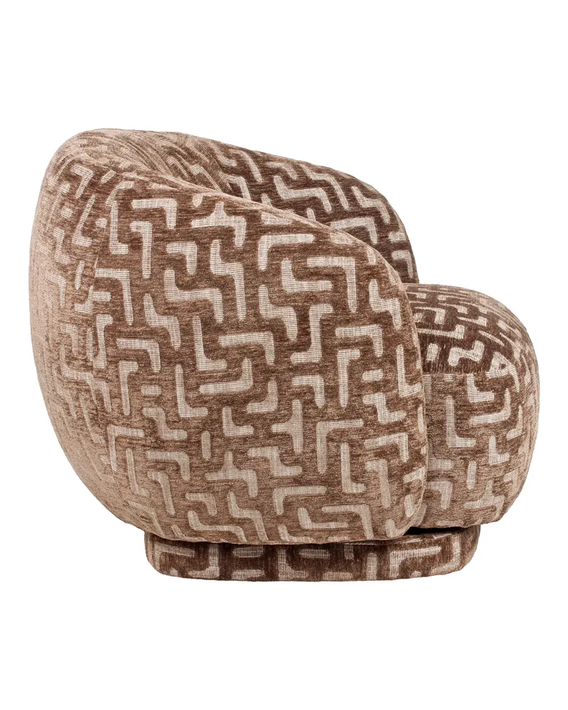 Sessel Negreslo, Brown labyrinth, drehbar von Richmond Interiors, Produktansicht 4