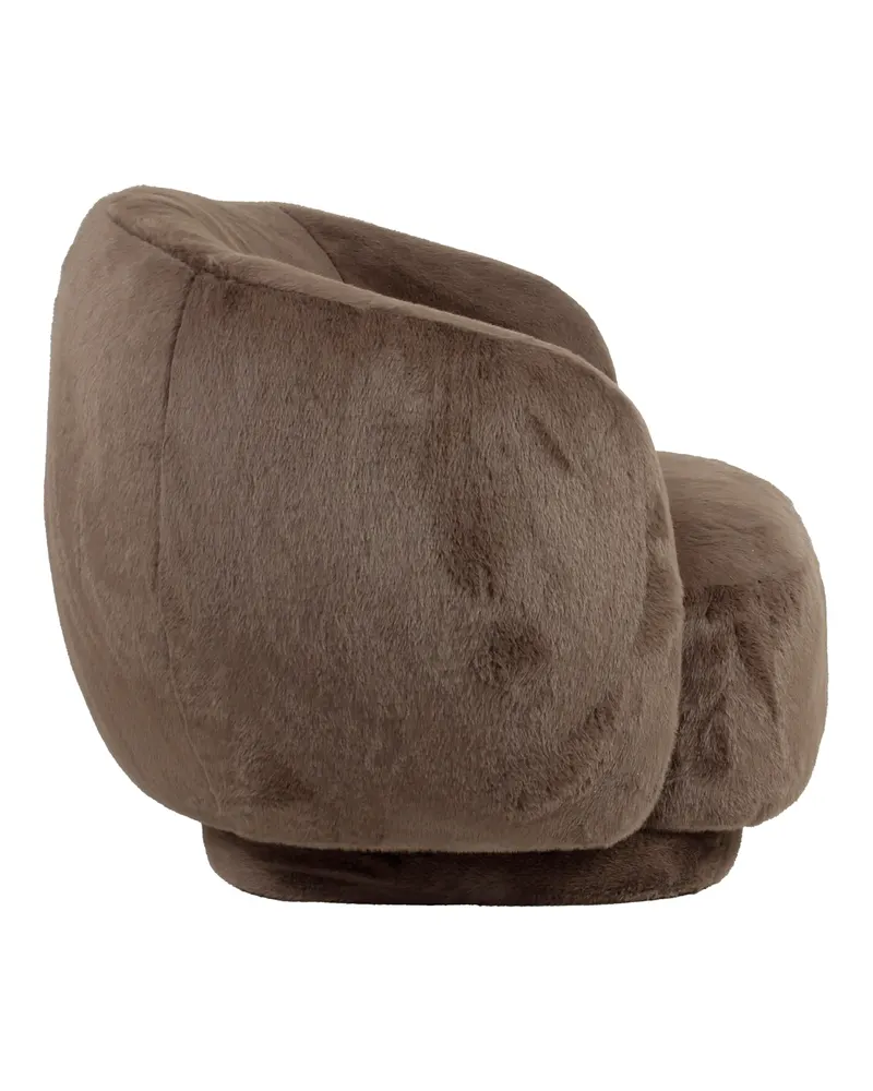 Sessel Negreslo, Brown fluffy, drehbar von Richmond Interiors, Produktansicht 4