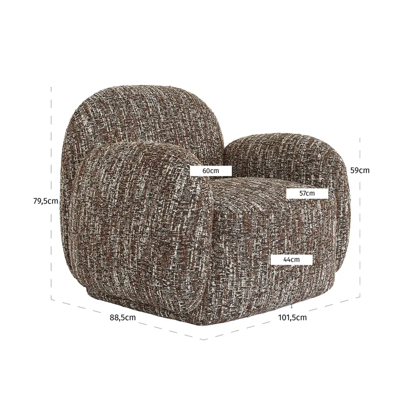 Sessel Roxy, Hazel von Richmond Interiors, Maßzeichnung 6
