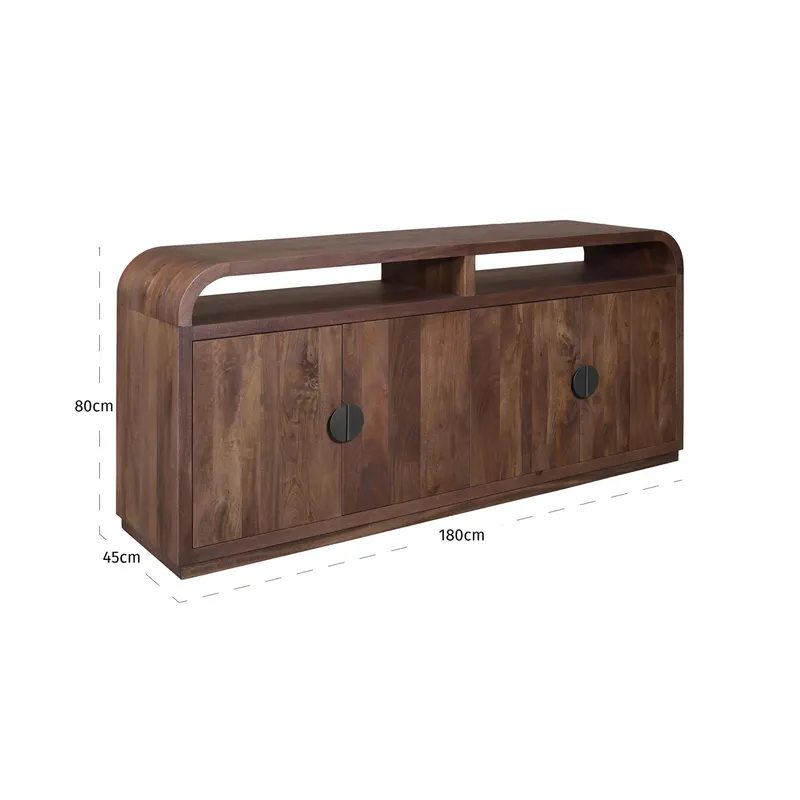 Sideboard Baldwin, Spicebrown von Richmond Interiors, Maßzeichnung 7