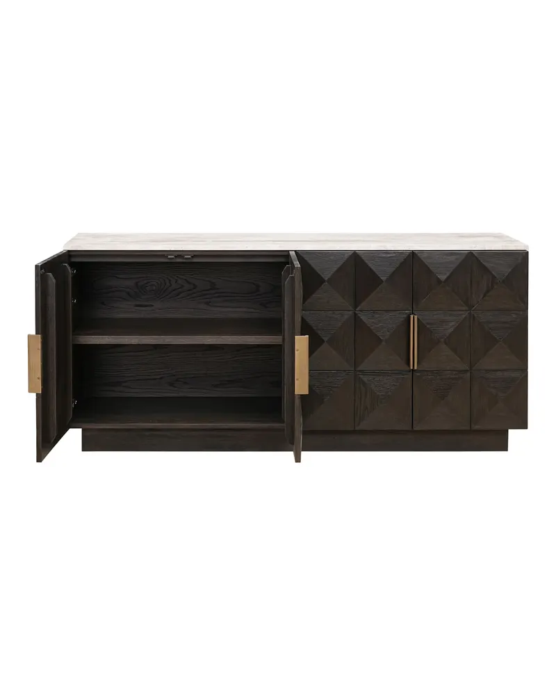 Sideboard Claremont, Braun, 4 Türen von Richmond Interiors, Produktansicht 5