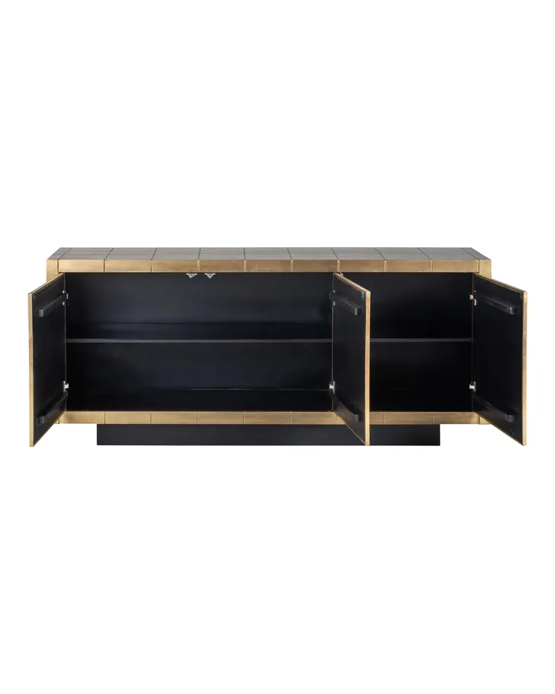 Sideboard Collada, Goldfarben, gebürstet von Richmond Interiors, Produktansicht 2