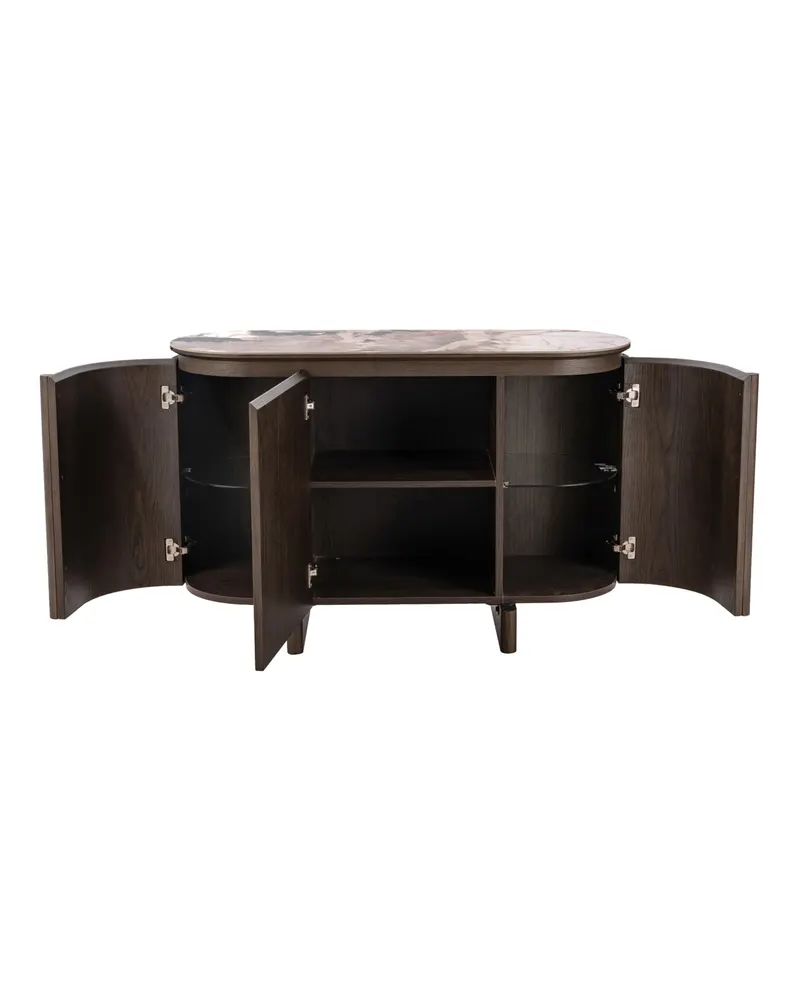Sideboard Langford, Braun, 3 Türen von Richmond Interiors, Produktansicht 4
