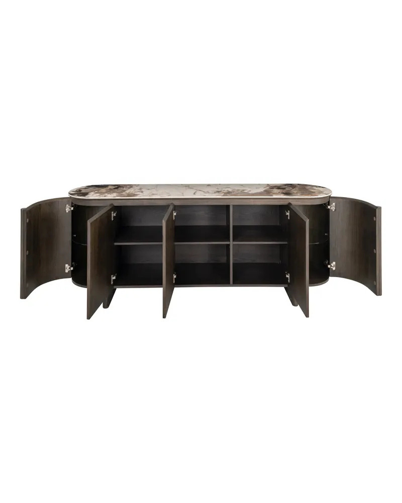 Sideboard Langford, Braun, 5 Türen von Richmond Interiors, Produktansicht 4