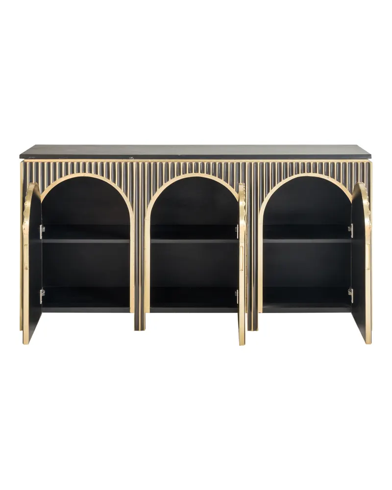 Sideboard Les Arcs, gebürstetes Gold von Richmond Interiors, Produktansicht 2