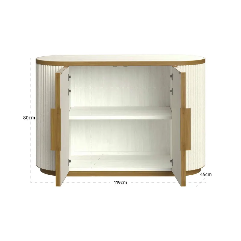 Sideboard Tivoli Weiß 2-Türig von Richmond Interiors, Maßzeichnung 7