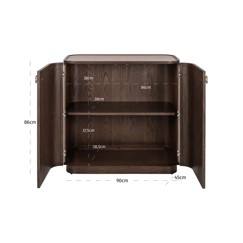 Sideboard Willox, Beige, 2 Türen von Richmond Interiors, Maßzeichnung 14