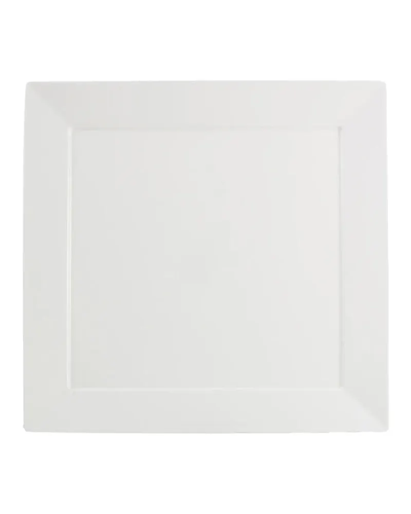 Silht Teller aus Porzellan, quadratisch, 27 × 27 cm, Weiß