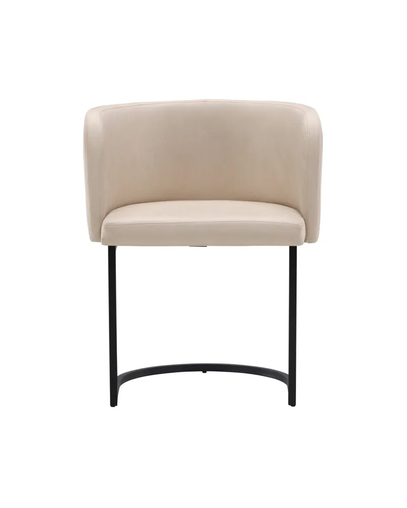 Simrishamn Esszimmerstuhl mit gerundeter Lehne in Beige