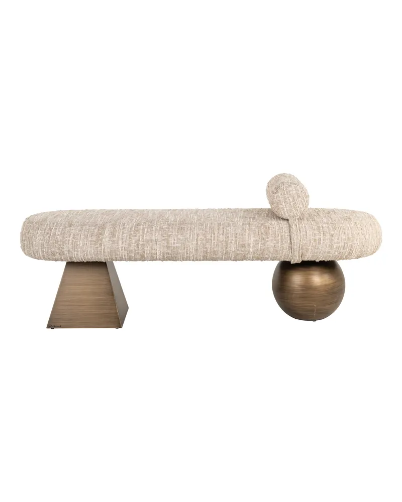 Sitzbank Alexander Jones, Beige angora von Richmond Interiors, Produktansicht 2