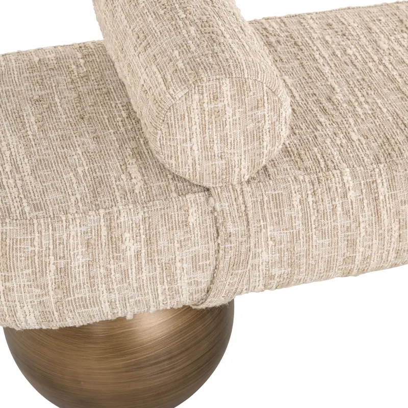 Sitzbank Alexander Jones, Beige angora von Richmond Interiors, Produktansicht 5
