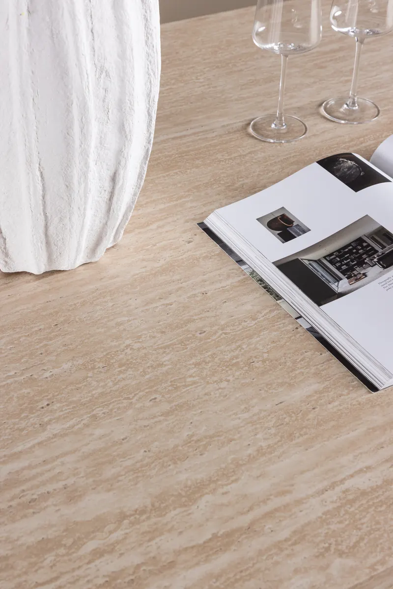 Skagen rechteckiger Esstisch 240 × 100 cm, im Wohnraum, Ansicht 4