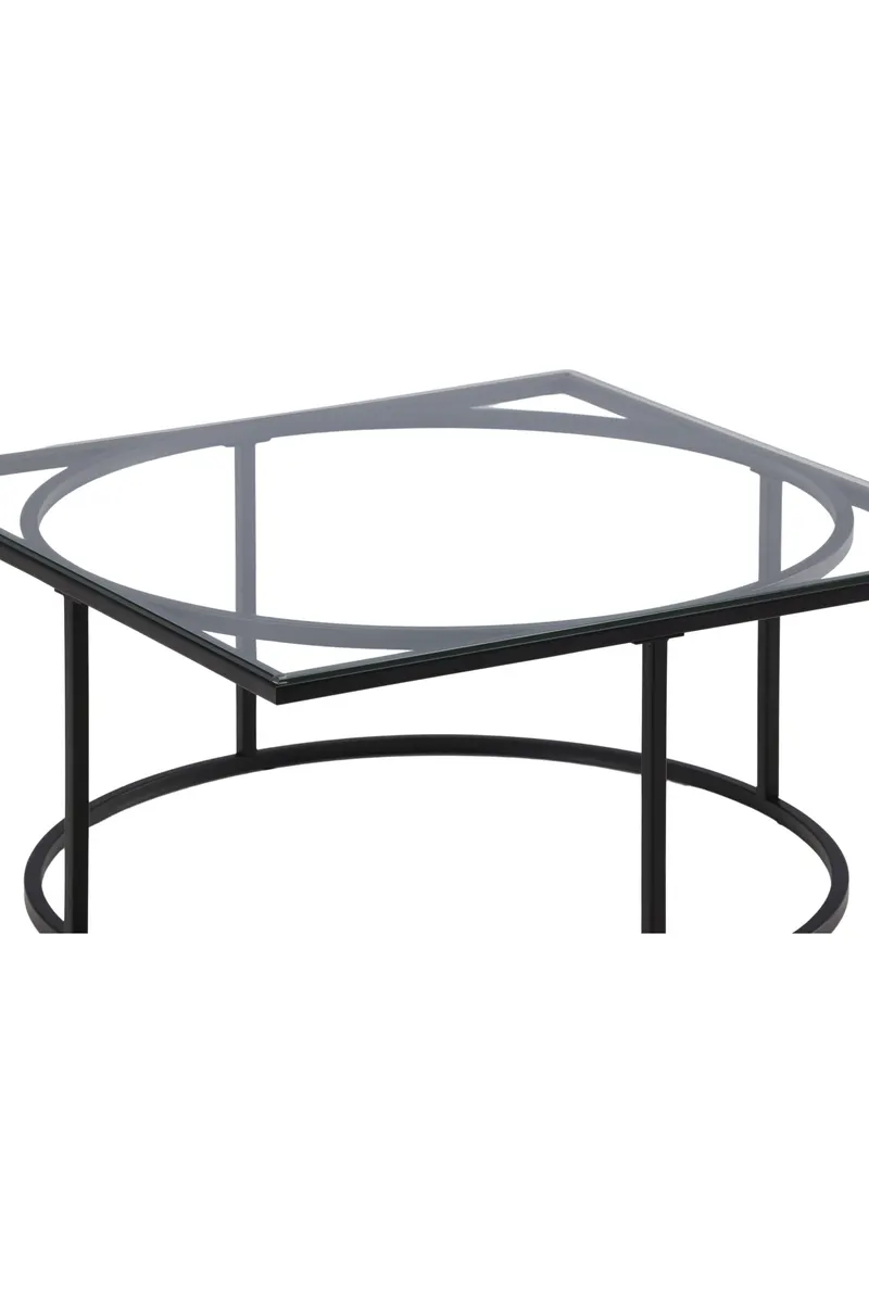 Skanör Glas-Couchtisch in 90 × 90 cm, Ansicht 4