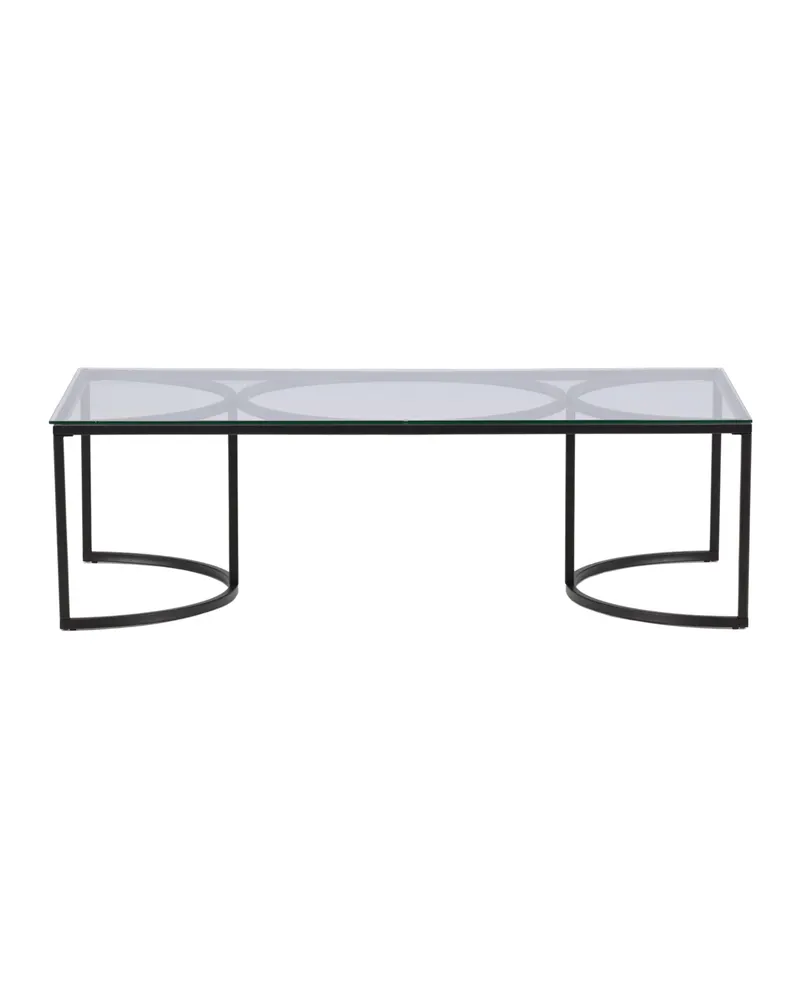 Skanör Glas-Couchtisch in 140 × 70 cm, Ansicht 1