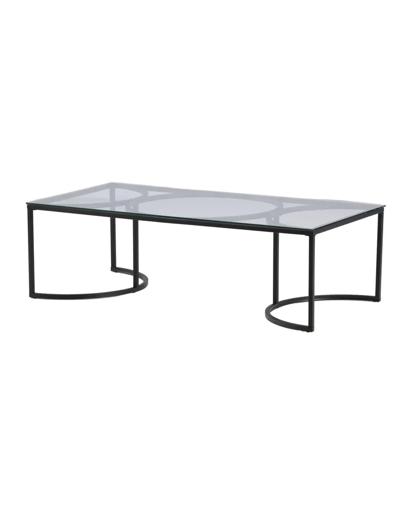 Skanör Glas-Couchtisch in 140 × 70 cm, Ansicht 12