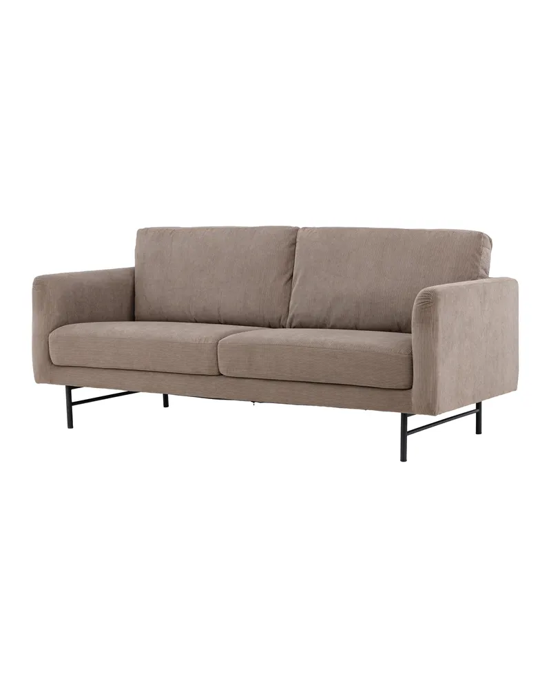 Sky 3-Sitzer-Sofa mit hohen Armlehnen und schlanken Metallbeinen, Blau, Gestell Whitewash
