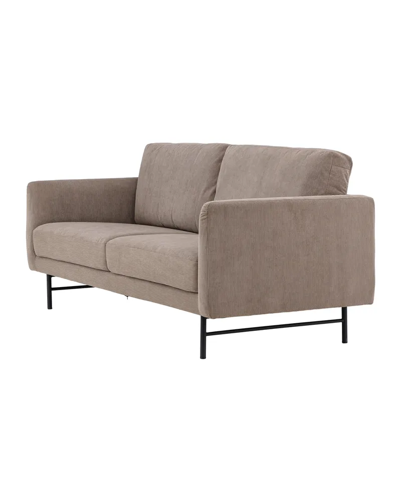 Sky 3-Sitzer-Sofa mit Metallbeinen in Braun, Gestell Schwarz, Ansicht 6