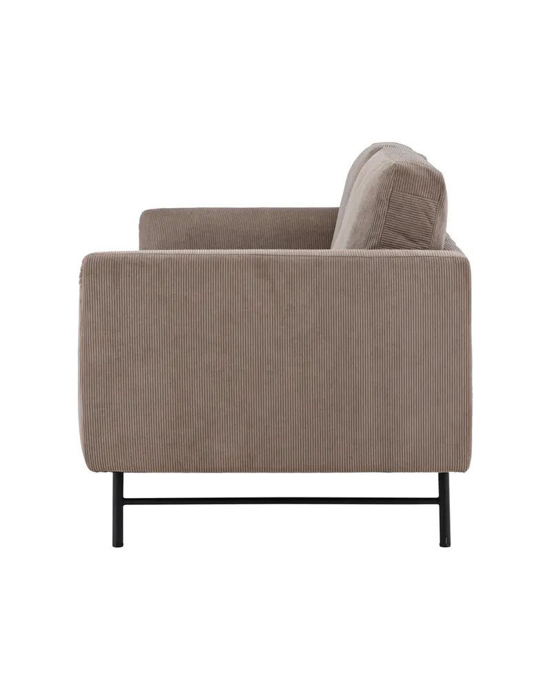 Sky 3-Sitzer-Sofa mit Metallbeinen in Braun, Gestell Schwarz, Ansicht 7