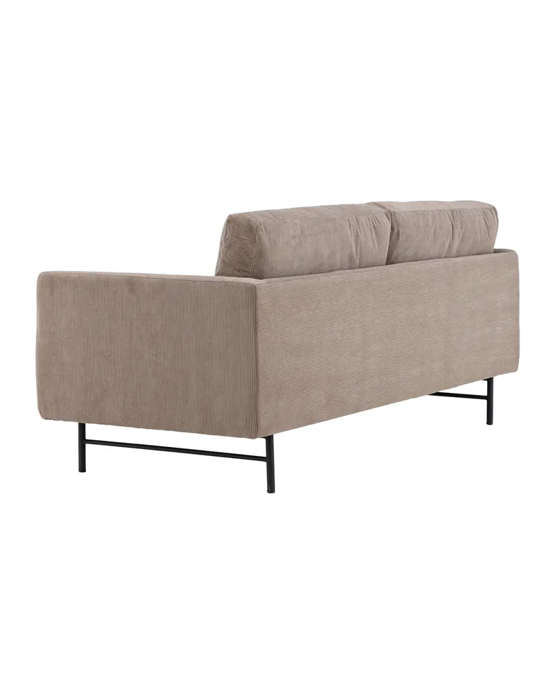 Sky 3-Sitzer-Sofa mit Metallbeinen in Braun, Gestell Schwarz, Ansicht 8