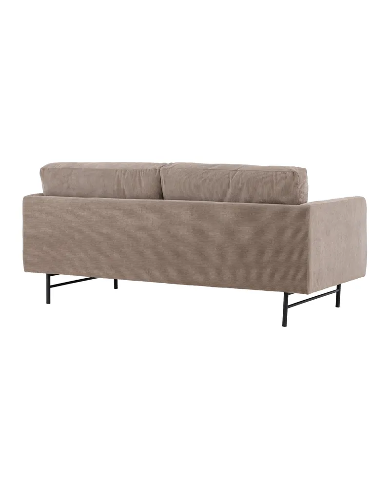 Sky 3-Sitzer-Sofa mit Metallbeinen in Braun, Gestell Schwarz, Ansicht 10