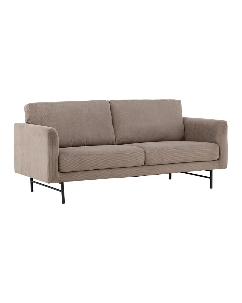 Sky 3-Sitzer-Sofa mit Metallbeinen in Braun, Gestell Schwarz, Ansicht 12