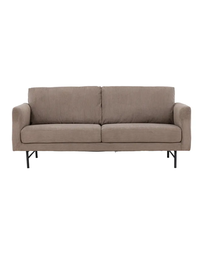 Sky 3-Sitzer-Sofa mit Metallbeinen in Braun, Gestell Schwarz, Ansicht 2