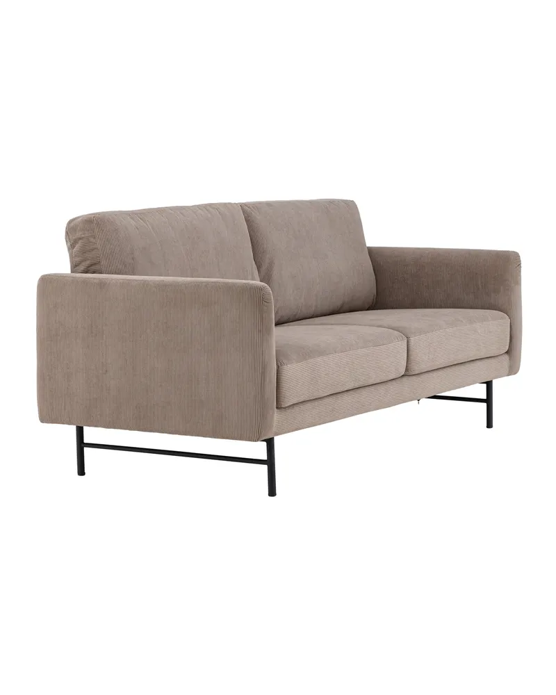 Sky 3-Sitzer-Sofa mit Metallbeinen in Braun, Gestell Schwarz, Ansicht 3
