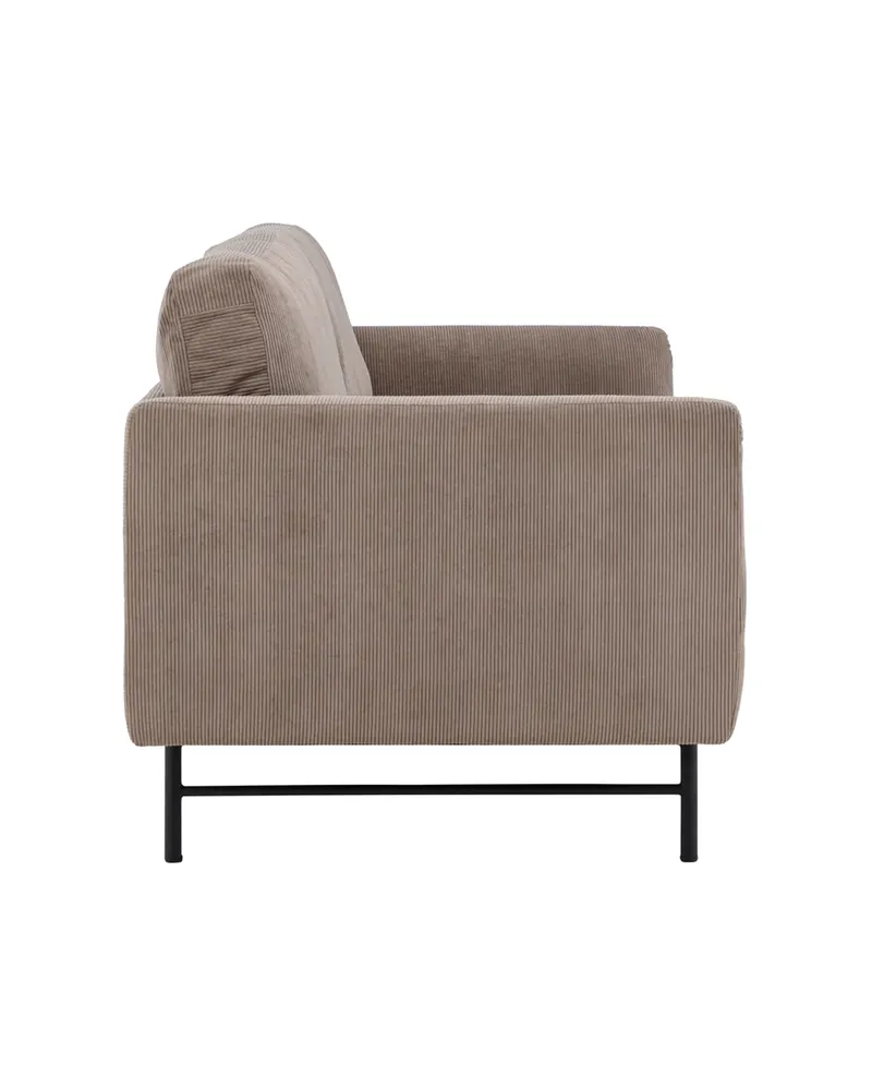 Sky 3-Sitzer-Sofa mit Metallbeinen in Braun, Gestell Schwarz, Ansicht 4