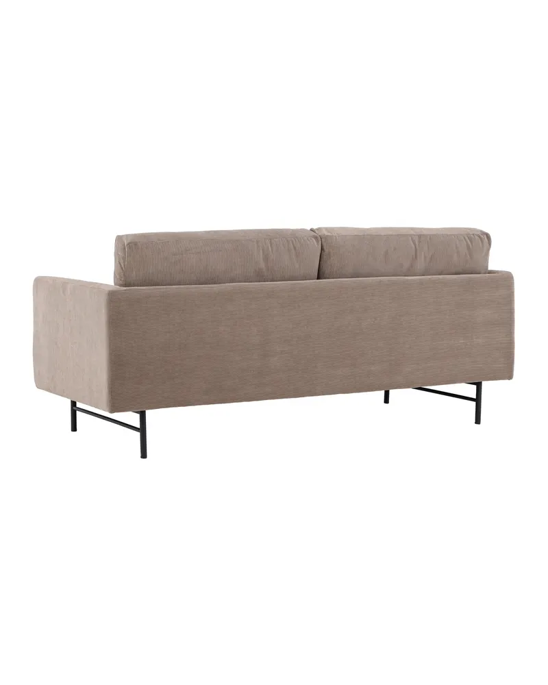 Sky 3-Sitzer-Sofa mit Metallbeinen in Braun, Gestell Schwarz, Ansicht 5