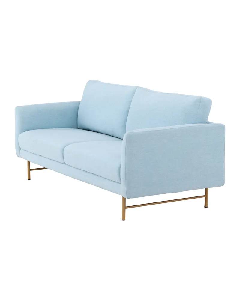 Sky 3-Sitzer-Sofa mit Metallbeinen in Blau, Gestell Whitewash, Ansicht 7