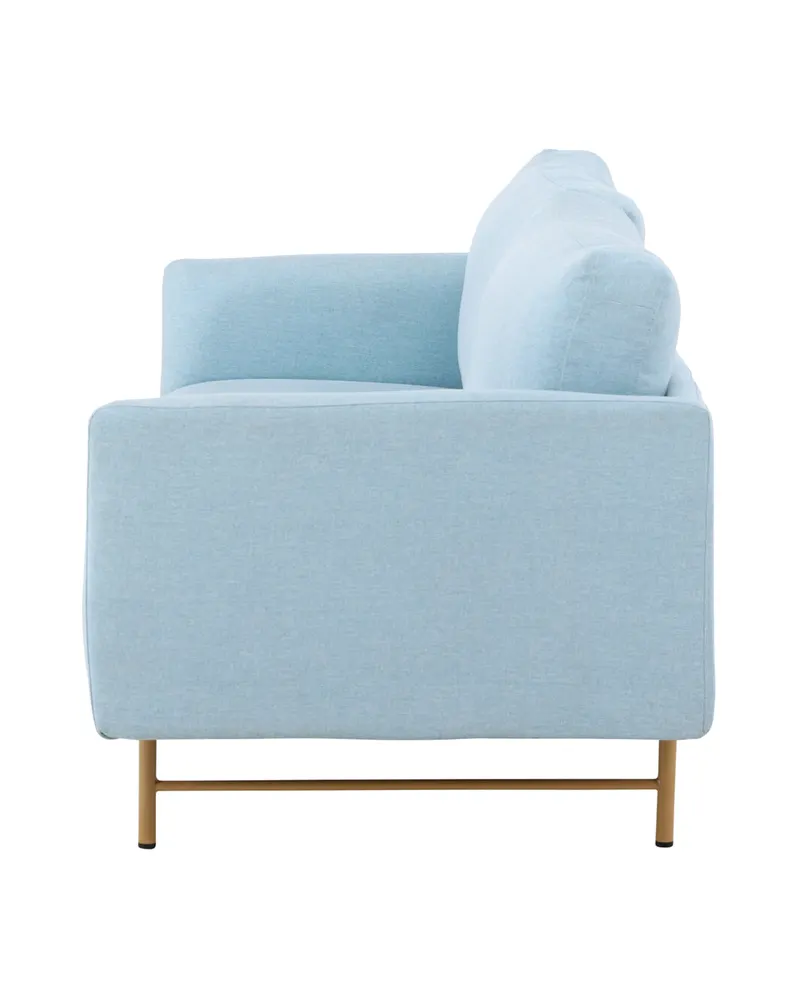Sky 3-Sitzer-Sofa mit Metallbeinen in Blau, Gestell Whitewash, Ansicht 8