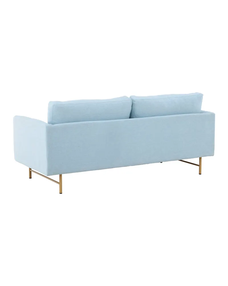 Sky 3-Sitzer-Sofa mit Metallbeinen in Blau, Gestell Whitewash, Ansicht 9