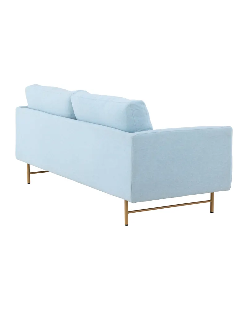 Sky 3-Sitzer-Sofa mit Metallbeinen in Blau, Gestell Whitewash, Ansicht 12