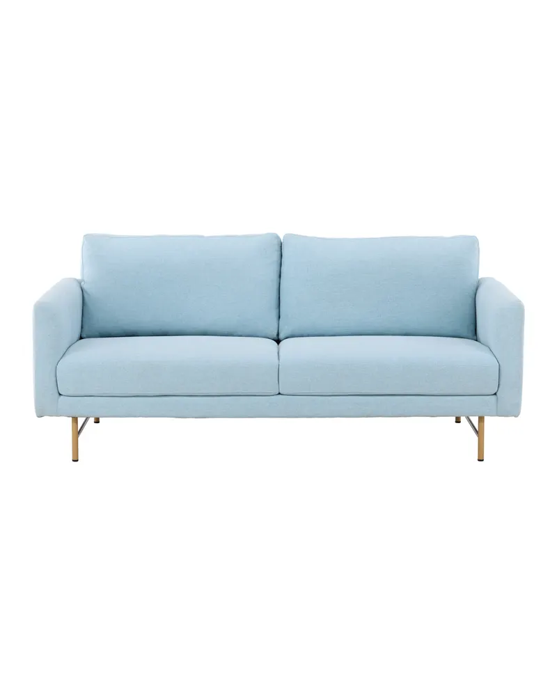 Sky 3-Sitzer-Sofa mit Metallbeinen in Blau, Gestell Whitewash, Ansicht 2