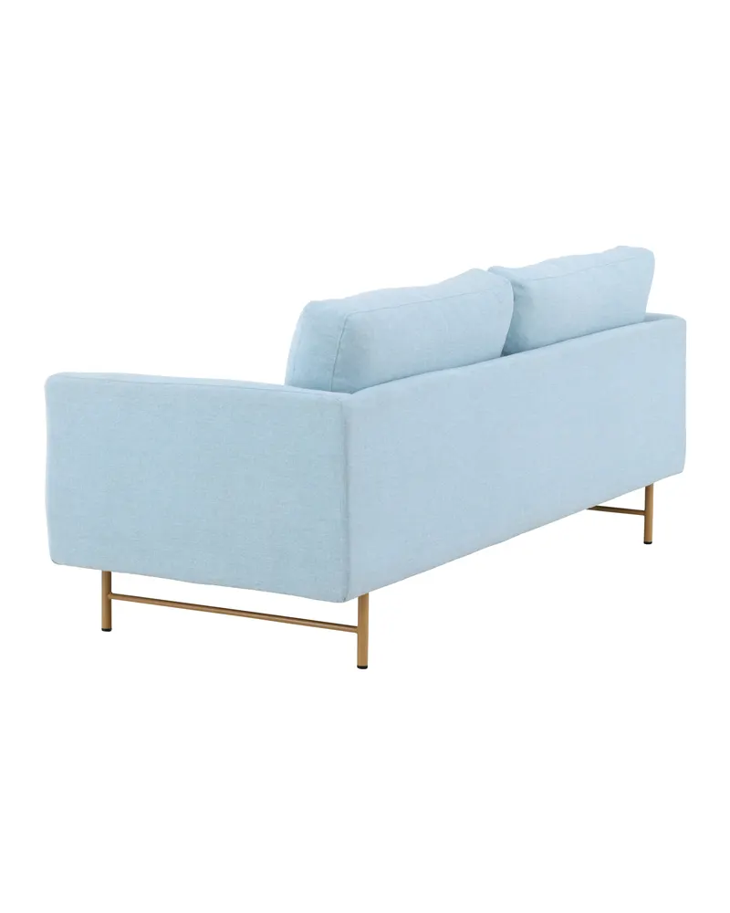 Sky 3-Sitzer-Sofa mit Metallbeinen in Blau, Gestell Whitewash, Ansicht 5