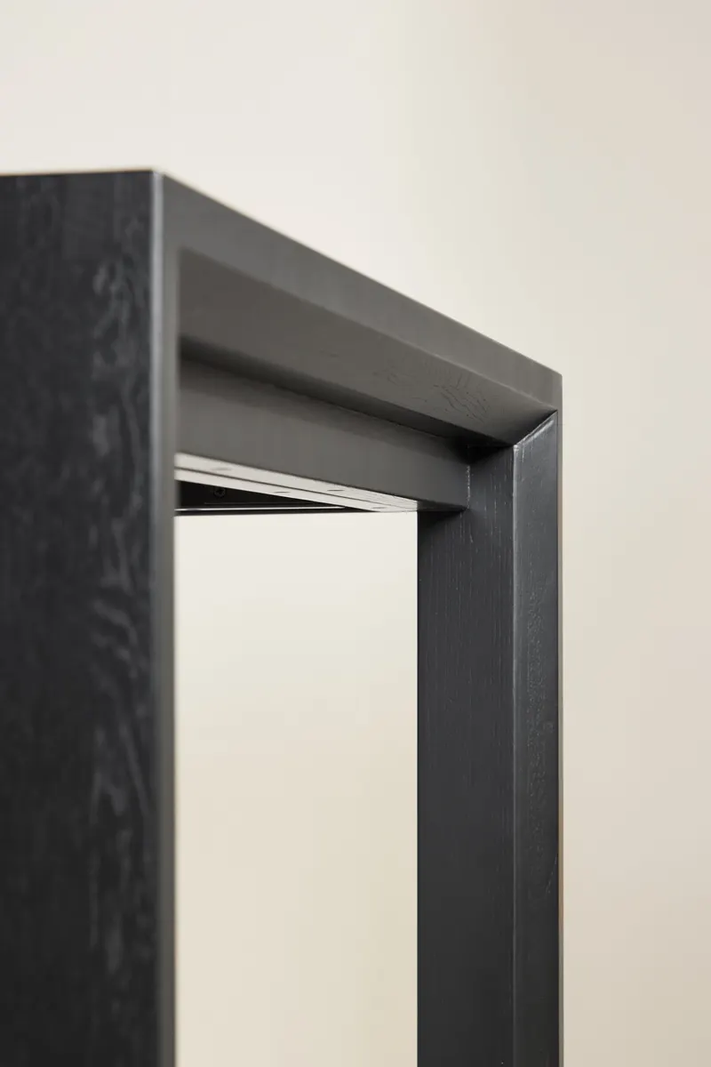 Slider Esstisch aus Eiche, ausziehbar in Schwarz, im Wohnraum, Ansicht 7