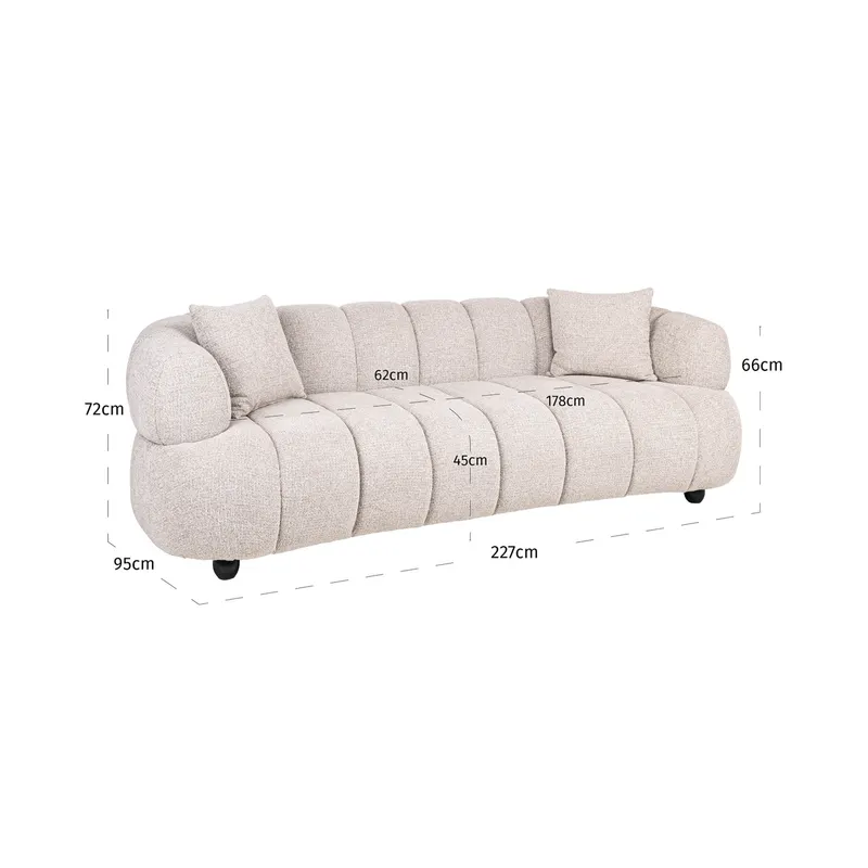 Sofa Amelia, Natural fancy von Richmond Interiors, Maßzeichnung 10