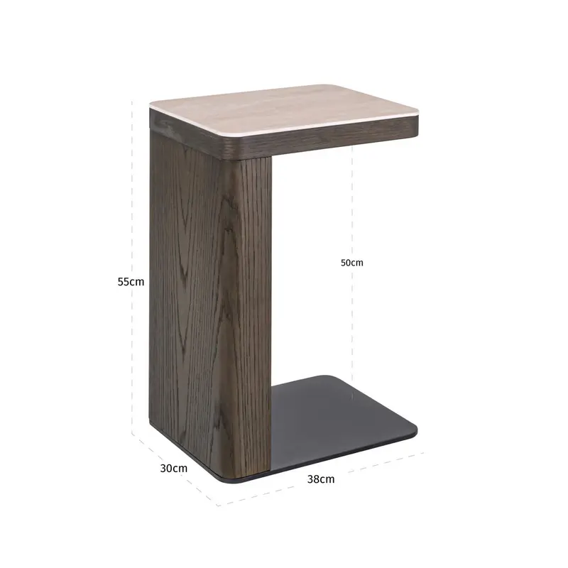 Sofa-Beistelltisch Nando, Braun von Richmond Interiors, Maßzeichnung 8