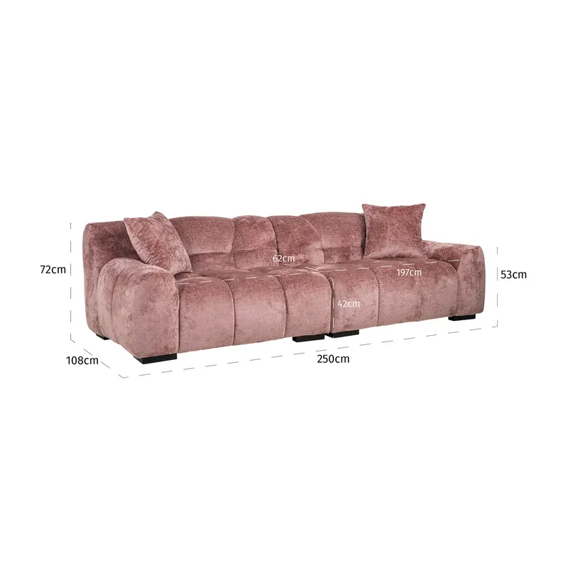 Charelle in Rose chenille von Richmond Interiors, Maßzeichnung 9