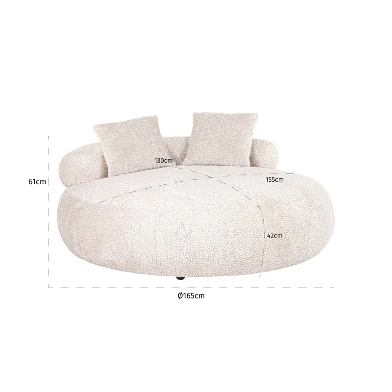 Sofa Tivola, Lovely cream von Richmond Interiors, Maßzeichnung 5