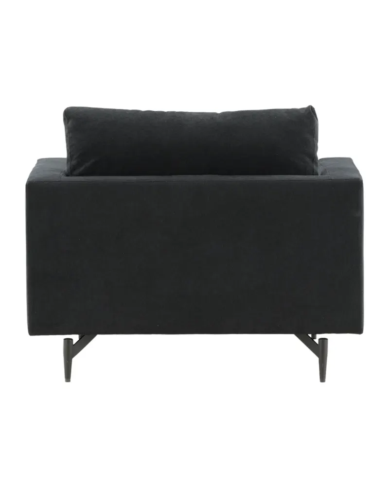 Sofia Sessel mit bezogener Rückseite in Schwarz, Polyester, Ansicht 10