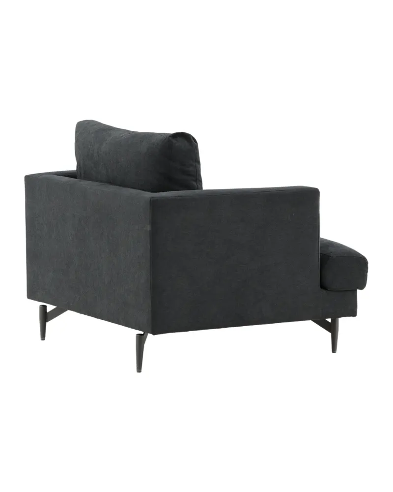 Sofia Sessel mit bezogener Rückseite in Schwarz, Polyester, Ansicht 11