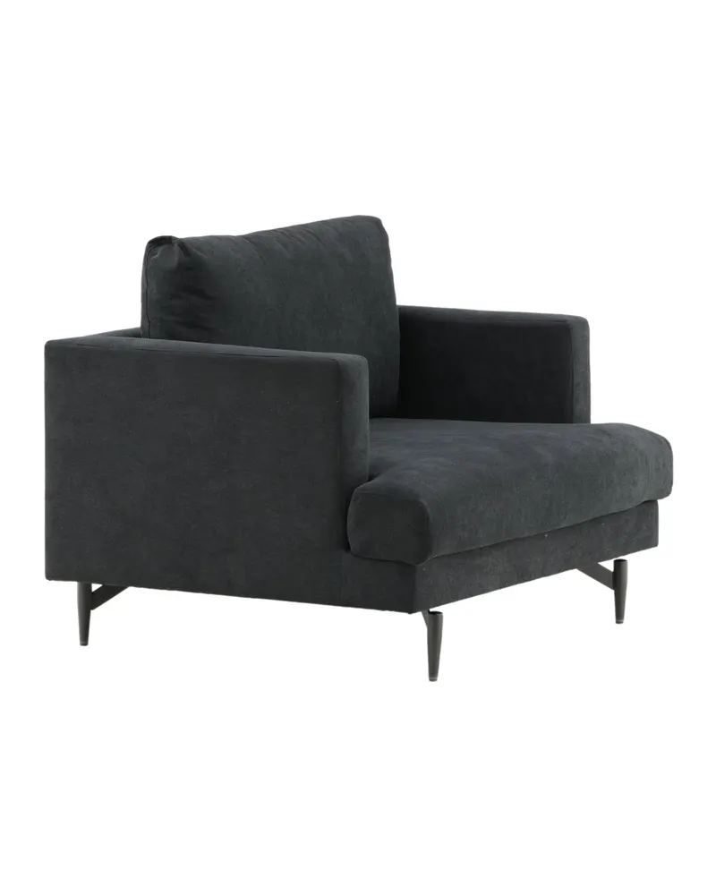Sofia Sessel mit bezogener Rückseite in Schwarz, Polyester, Ansicht 12