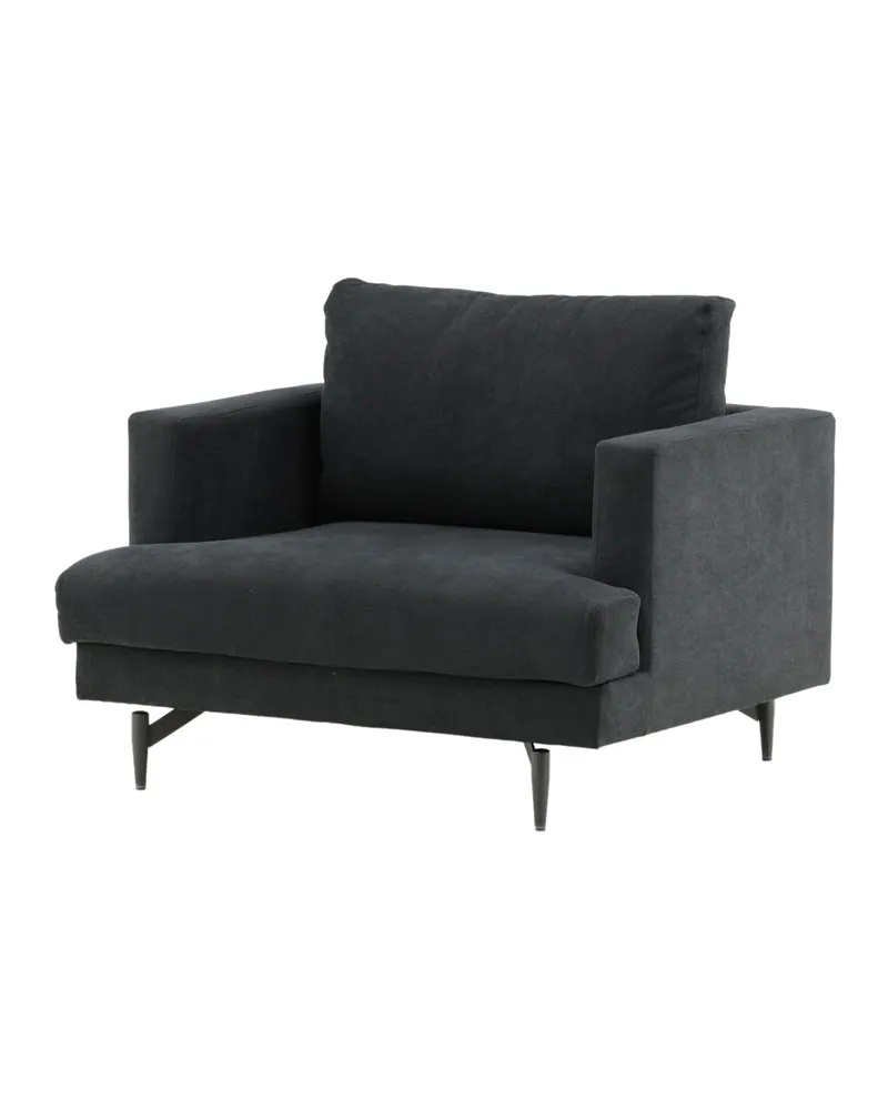 Sofia Sessel mit bezogener Rückseite in Schwarz, Polyester, Ansicht 5