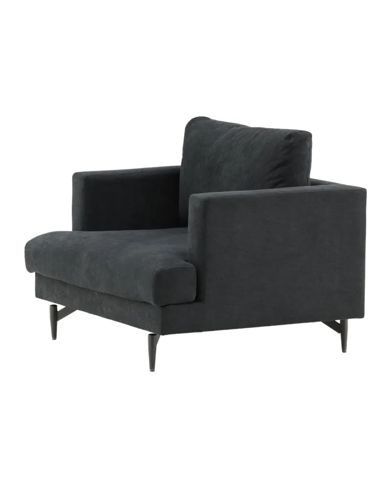 Sofia Sessel mit bezogener Rückseite in Schwarz, Polyester, Ansicht 6