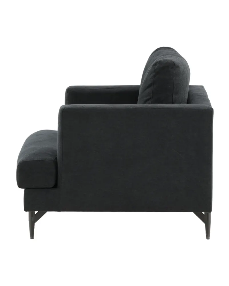 Sofia Sessel mit bezogener Rückseite in Schwarz, Polyester, Ansicht 7