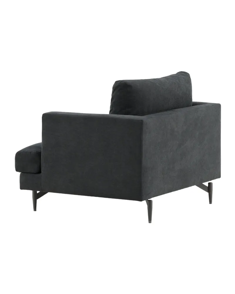 Sofia Sessel mit bezogener Rückseite in Schwarz, Polyester, Ansicht 8